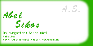 abel sikos business card