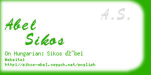 abel sikos business card